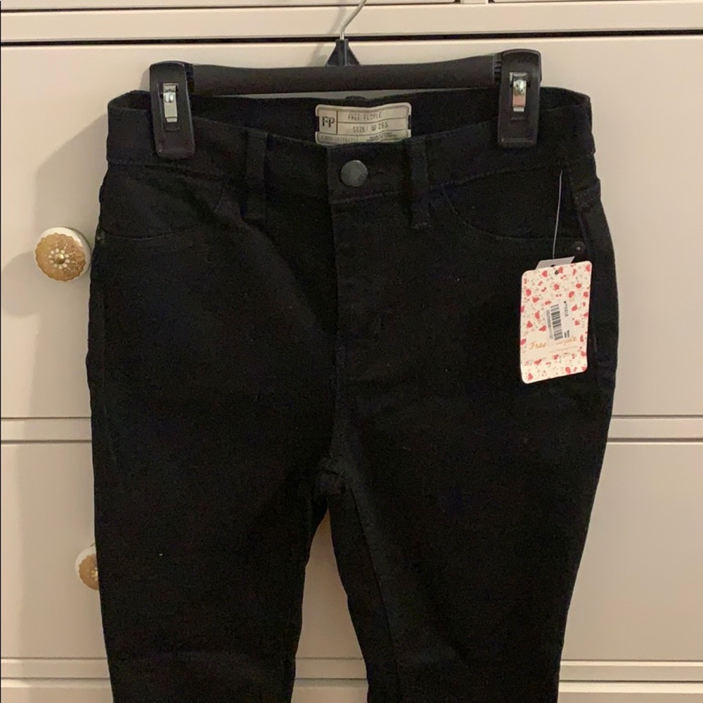 Free People Black Skinny Jeans.